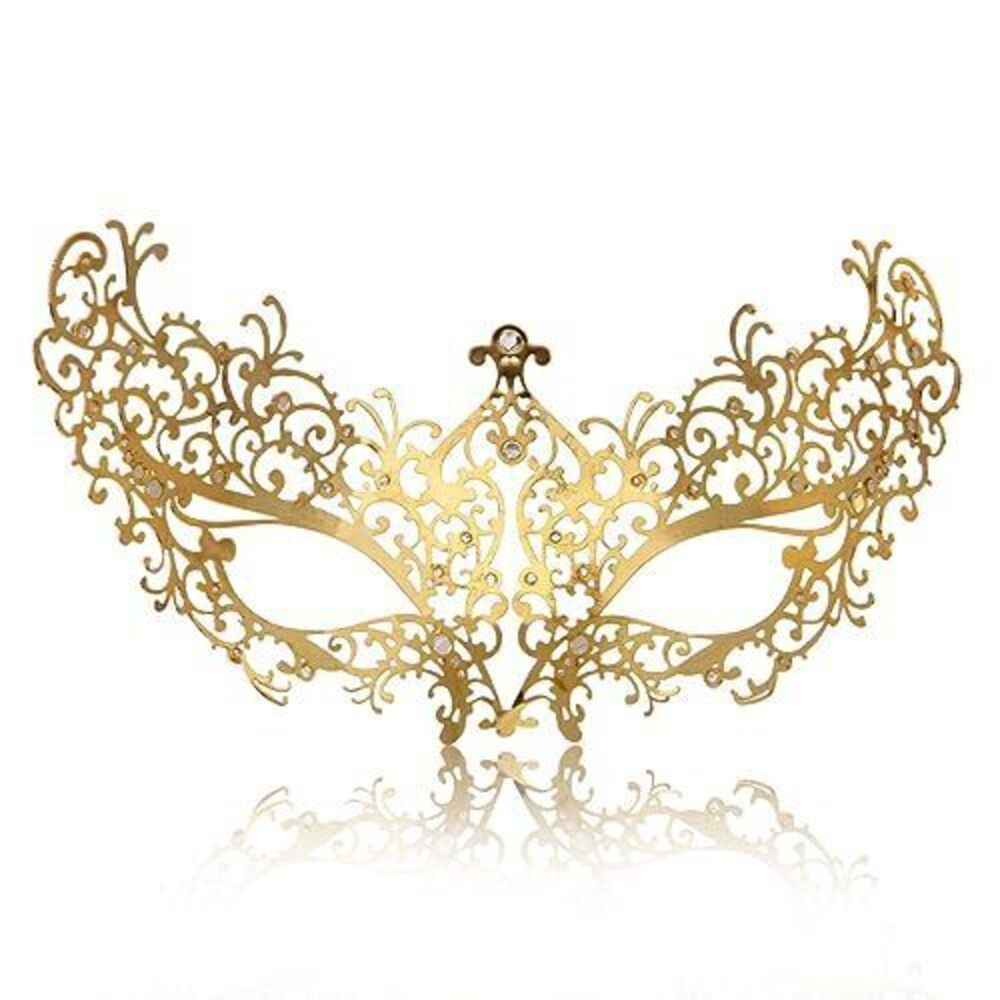 4058 Masquerade Mask Shiny Rhinestone Metal Mask Venetian Mask for Party